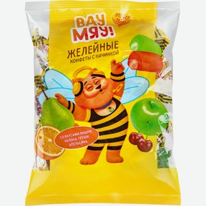 Конфеты ВАУ МЯУ! Микс желейные неглаз. с нач., Россия, 250 г