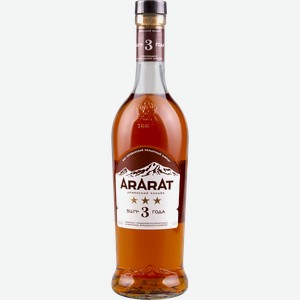 Коньяк АРАРАТ Армянский ординарный 3 года 40%, 0.5л