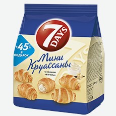Круассаны 7days мини 105г ваниль