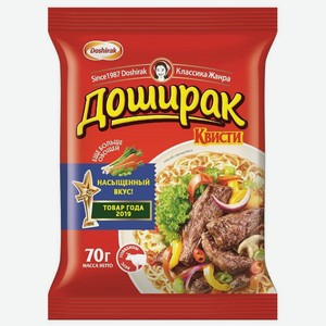Лапша быстрого приготовления «Доширак» Квисти со вкусом говядины, 70 г