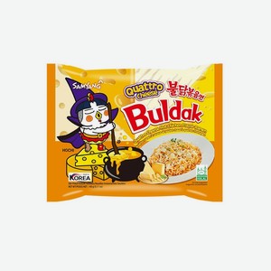 Лапша быстрого приготовления Samyang Buldak острая со вкусом курицы и 4 сыра, 145г