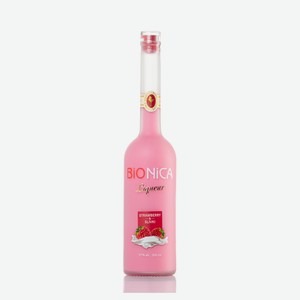 Ликер Bionica Strawberry & Slivki клубника-сливки 17%, 0,5 л