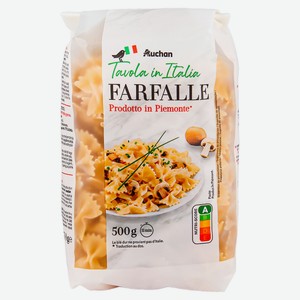 Макаронные изделия АШАН Красная птица Farfalle бантики Италия, 500 г