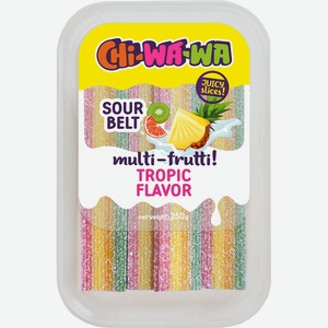 Мармелад CHI-WA-WA Ремешок кислый, со вкусом ананаса и лимона, 250г