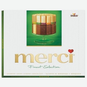 Merci Шоколадные конфеты Мерси Ассорти с миндалём (250 г)