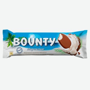Мороженое молочное Bounty с кокосом в глазури 6% БЗМЖ, 60 г