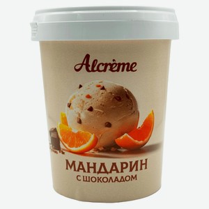 Мороженое сливочное Alcreme Мандарин с шоколадом 10% БЗМЖ, 300 г