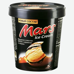 Мороженое сливочное MARS Mars с карамелью и глазурью ведро БЗМЖ, 300 г
