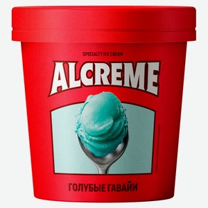 Мороженое Сорбет алкогольный Alcreme Голубые гавайи с ананасом кокосом и белым ромом 0,5% замороженный, 150 мл