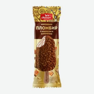 Мороженое Свитлогорье эскимо пломбир с арахисом и карамелью 75г 70 г