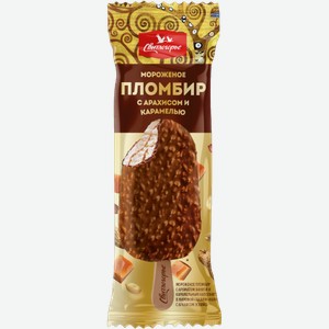 Мороженое Свитлогорье эскимо пломбир с арахисом и карамелью 75г 75 г