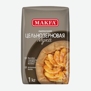 Мука Makfa пшеничная цельнозерновая, 1кг