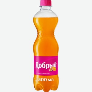 Напиток безалкогольный ДОБРЫЙ Манго-Маракуйя сильногаз. ПЭТ, Россия, 0.5 L