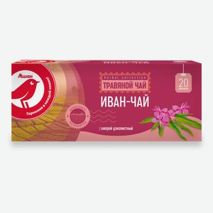 Напиток чайный АШАН Красная птица Иван-чай, 20х2 г