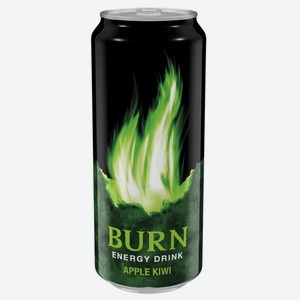 Напиток энергетический Burn Яблоко-Киви, 449 мл, банка