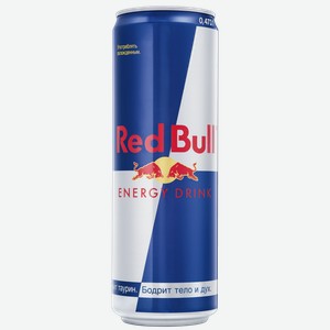Напиток энергетический RED BULL Energy Drink большая банка тонизирующий газированный, 0.473л