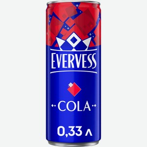 Напиток EVERVESS Кола сильногазированный, 0.33л