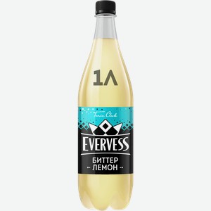 Напиток EVERVESS Тоник Bitter lemon сильногазированный, 1л