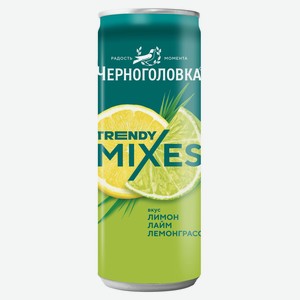 Напиток газированный «Черноголовка» со вкусом лемона лайма и лемонграсса, 330 мл
