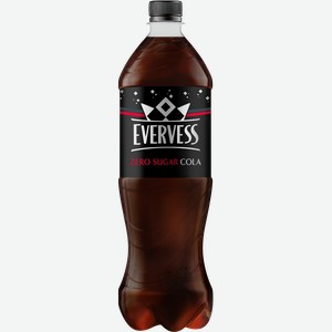 Напиток газированный Evervess Cola Zero Sugar Кола без сахара, 1 л, пластиковая бутылка