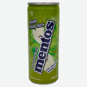 Напиток газированный Mentos Apple Soda Kick, 240 мл