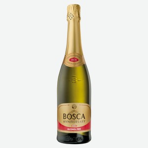 Напиток игристый винный безалкогольный BOSCA Анниверсари белый полусладкий, 0,75 л