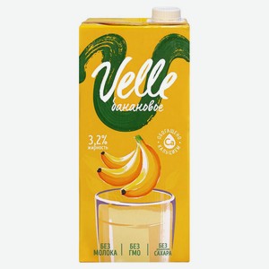Напиток на растительной основе Velle овсяный банановый без сахара 3,2%, 1 л