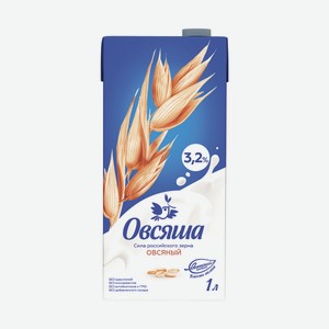 Напиток Овсяша 1л Овсяный 3,2% Т/п