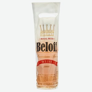 Напиток пивной Beloff светлый нефильтрованный, 1 л