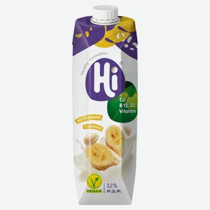 Напиток растительный Hi Vegan соевый с бананом 3,2%, 1 л