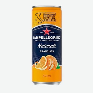 Напиток сокосодержащий апельсиновый Sanpellegrino Aranciata среднегазированный, 330 мл