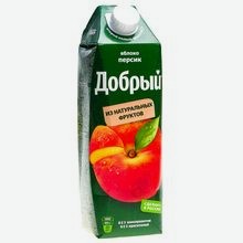 Напиток сокосодержащий Добрый 1л яблоко-персик