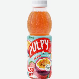 Напиток сокосодержащий Pulpy Гуава-маракуйя с кусочками кокосового желе 450мл
