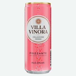 Напиток спиртной газированный Villa Vinora Frezzate розовый полусладкий, 330 мл