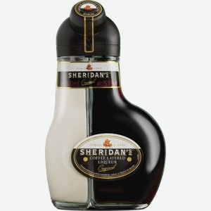 Напиток спиртной SHERIDANS Двухслойный со вкусом кофе 15,5%, эмульсионный, 0.5л