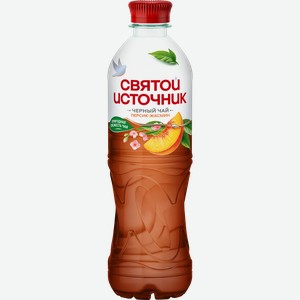 Напиток СВЯТОЙ ИСТОЧНИК Черный чай со вкусом Персик-жасмин, негазированный, 0.5л