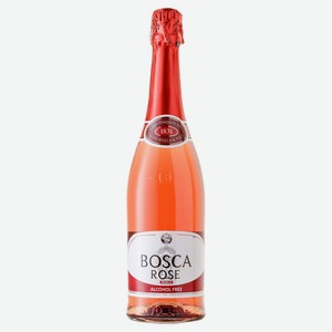 Напиток винный Bosca Rose розовый полусладкий безалкогольный 750мл