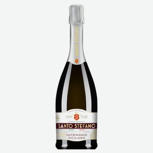 Напиток винный игристый Santo Stefano Matrimonio Siciliano Amabile белый полусладкий Россия, 0,75 л