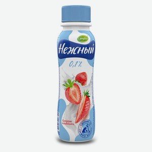 Напиток йогуртный Campina «Нежный» Легкий с соком клубники 0,1%, 285 г