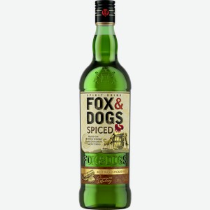 Настойка полусладкая FOX&DOGS Spiced на основе виски 35%, 0.7л