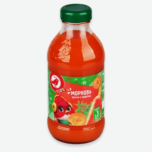 Нектар АШАН Красная птица Kids морковь с мякотью, 330 мл