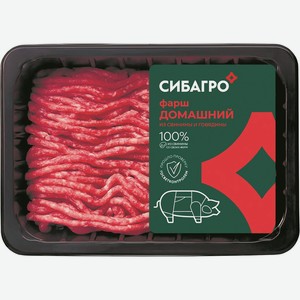 Охл. Фарш Домашний Сибагро 400г Лоток