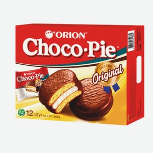 Печенье «Choco-Pie» с шоколадной глазурью, г.Москва, «Орио», 360 г