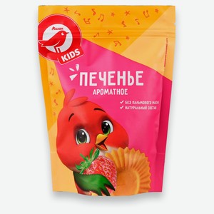 Печенье детское АШАН Красная птица Kids Ароматное, 120 г
