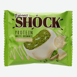 Печенье FitnesShock Брауни белый шоколад и фисташка, 50 г