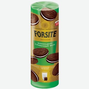 Печенье Forsite Сэндвич Сахарное с шоколадно-сливочным вкусом, 220 г