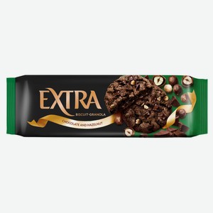 Печенье сдобное Extra Гранола с шоколадом и фундуком, 150 г
