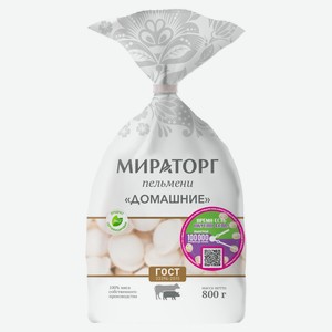 Пельмени домашние «Мираторг» свино-говяжьи эко ГОСТ, 800 г