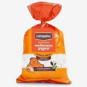 Пельмени медвежьи ушки с фермерской свининой и говядиной 700 г стародворье