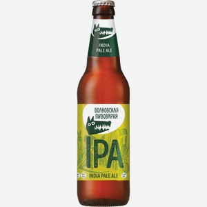 Пиво ВОЛКОВСКАЯ ПИВОВАРНЯ IPA нефильтр. паст. неосв. алк.5,9% ст., Россия, 0.45 L